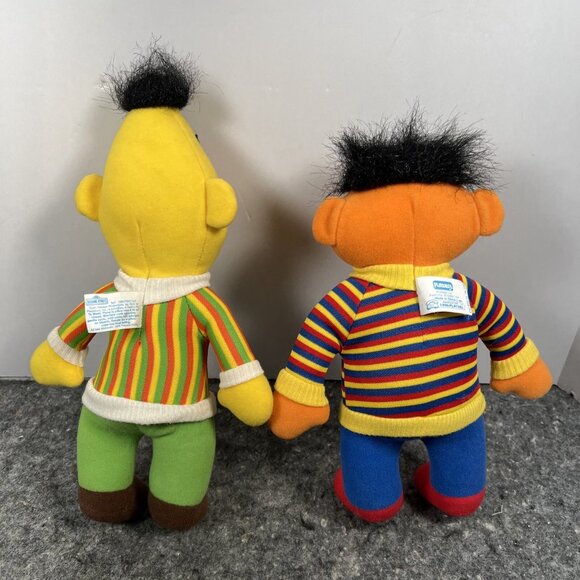 Sesame Street Ernie & Bert Plush, 11" Playskool, 1984. CLEAN & Washable - Picture 2 of 12